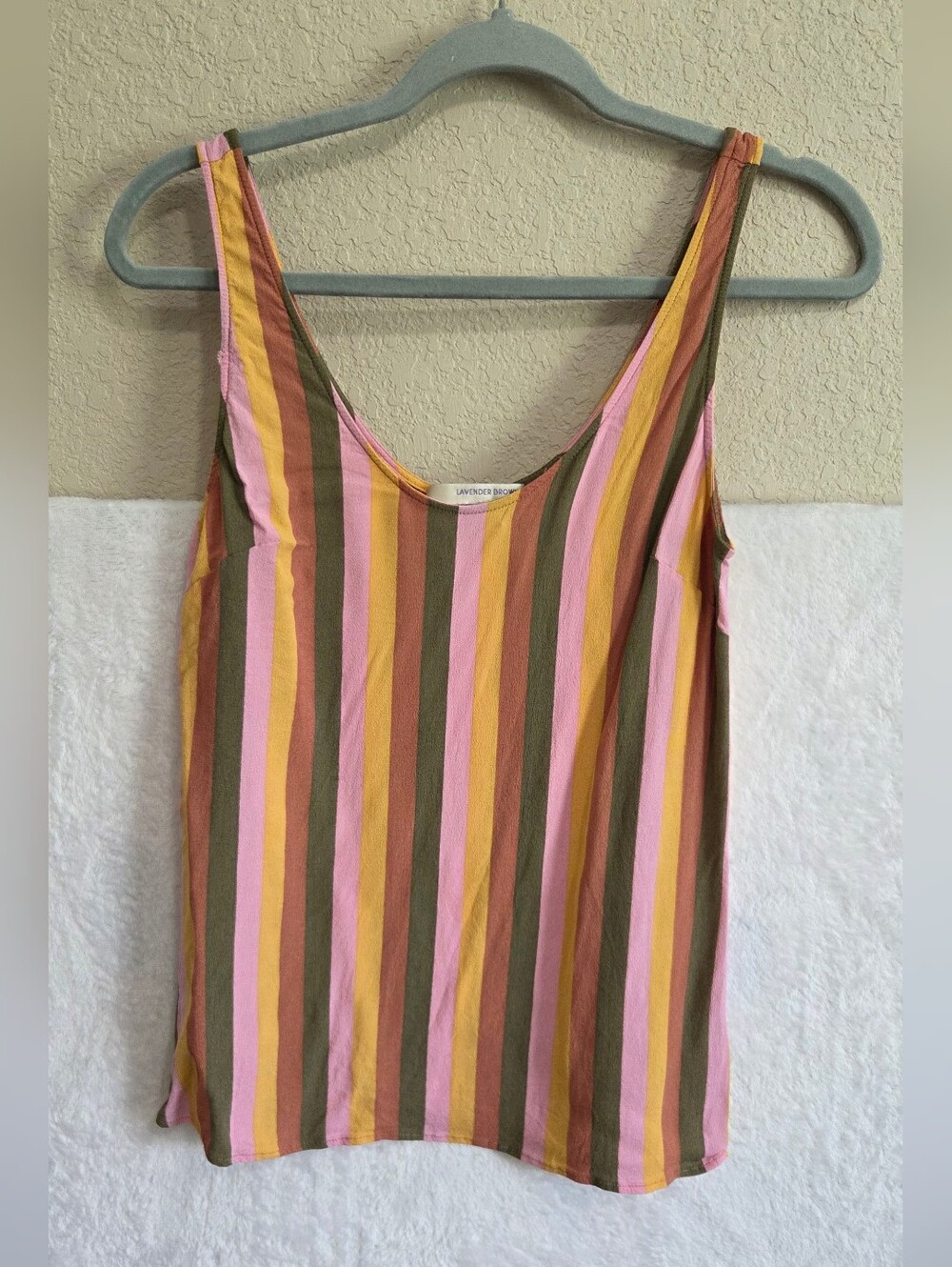 Y2k Lavender Brown Tank Top